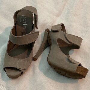 Grey suede Pedro Garcia sandals